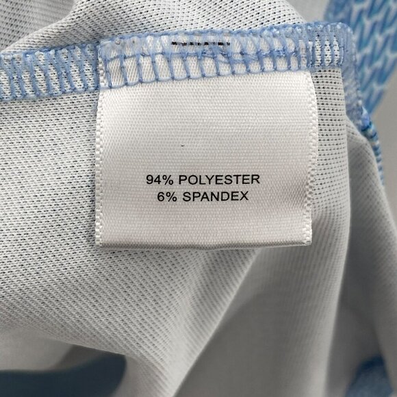 Peter Millar Summer Comfort Blue/White Polo Shirt Men's Size L - Picture 5 of 6